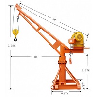  Electric Mini Crane with Rope Hoist